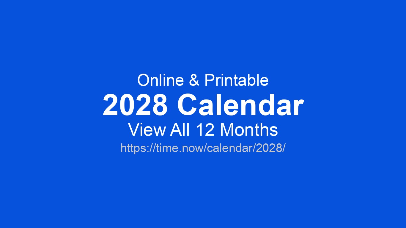 Calendar 2028 | Time.now