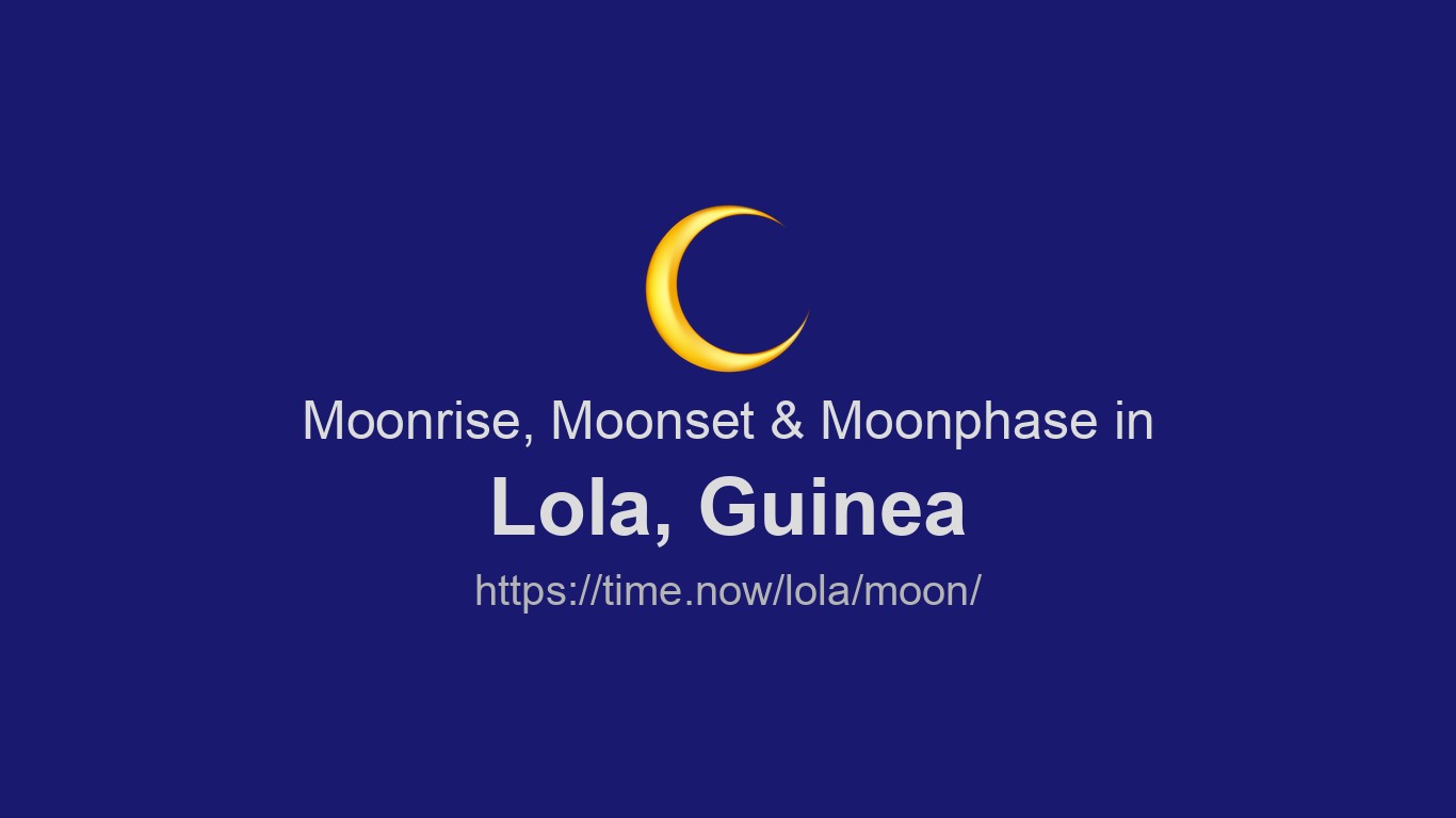 Moonrise, Moonset & Moon Phases in Lola | Time.now