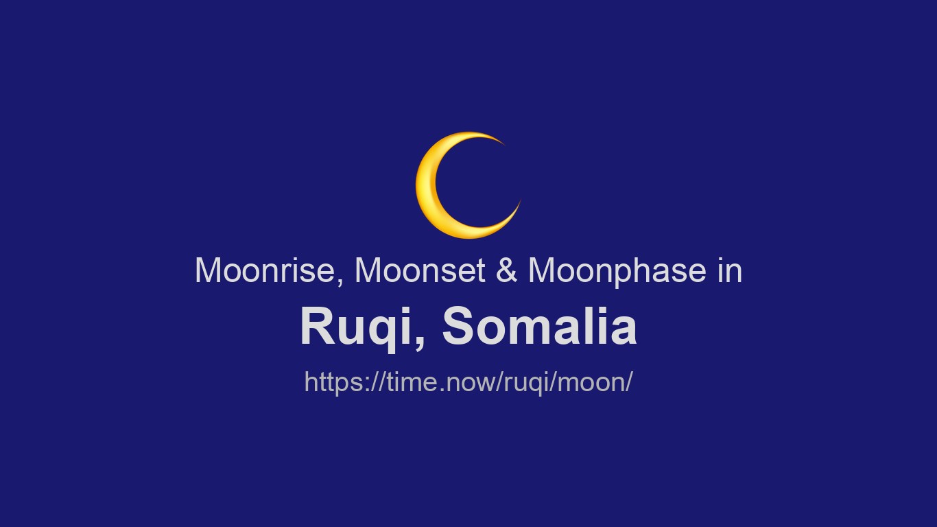 Moonrise, Moonset & Moon Phases in Ruqi | Time.now