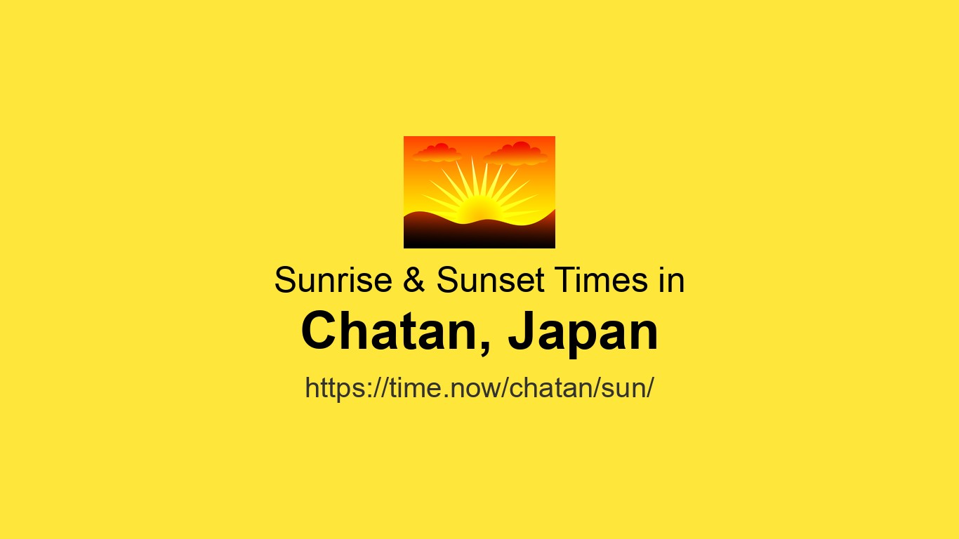 Chatime Sunset Sunrise & Sunset Times Today for Chatan, Japan | Time.now