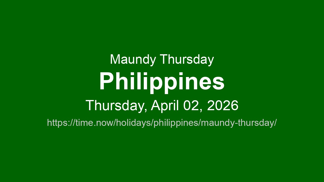 Maundy Thursday 2026