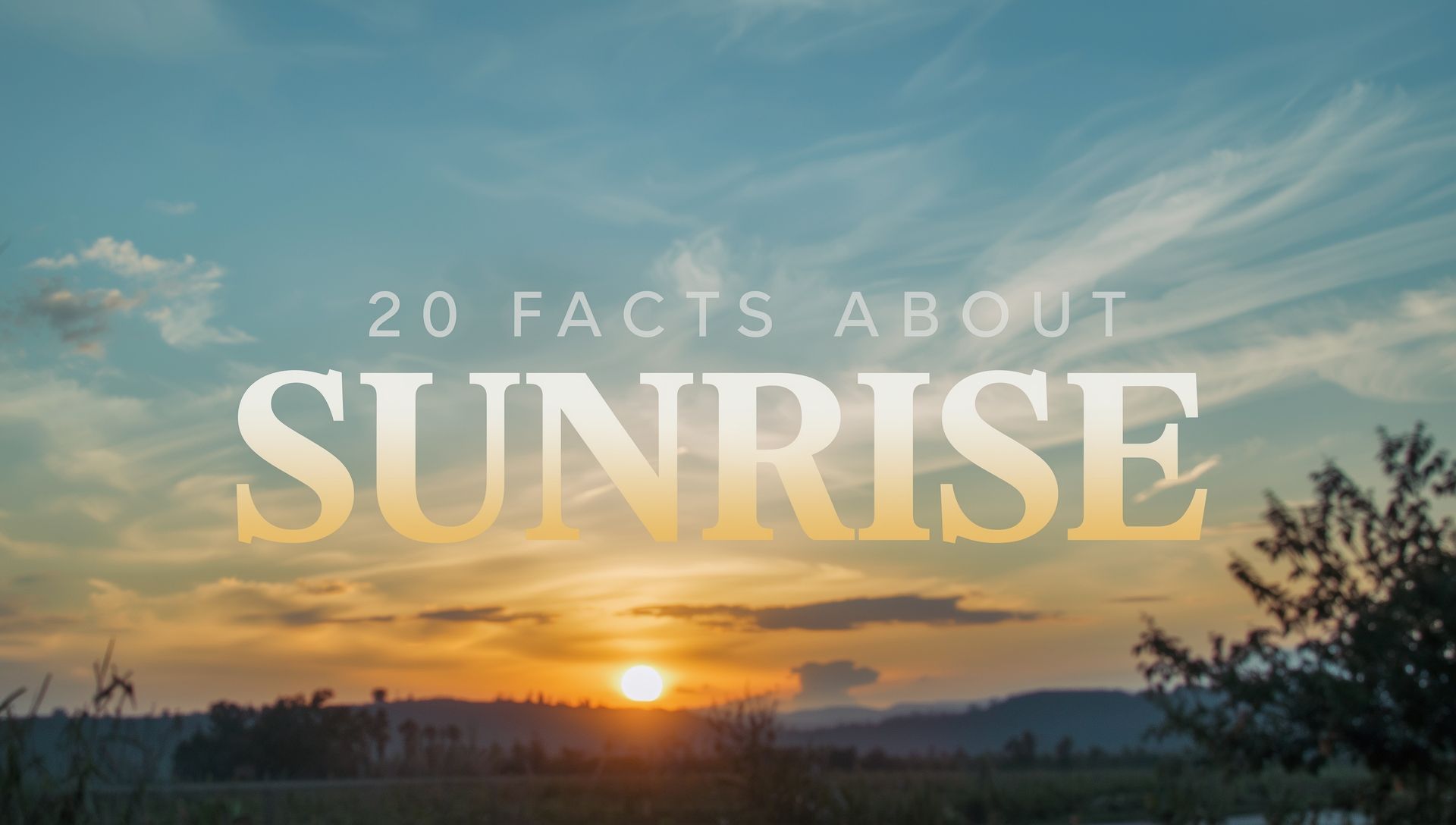20 Facts about Sunrise