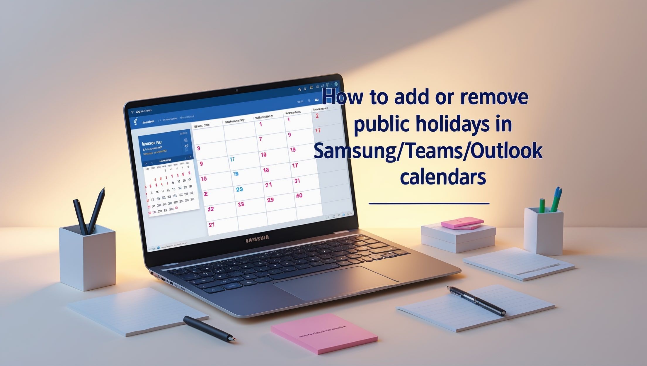 How To Add or Remove Public Holidays in Samsung/Teams/Outlook Calendars