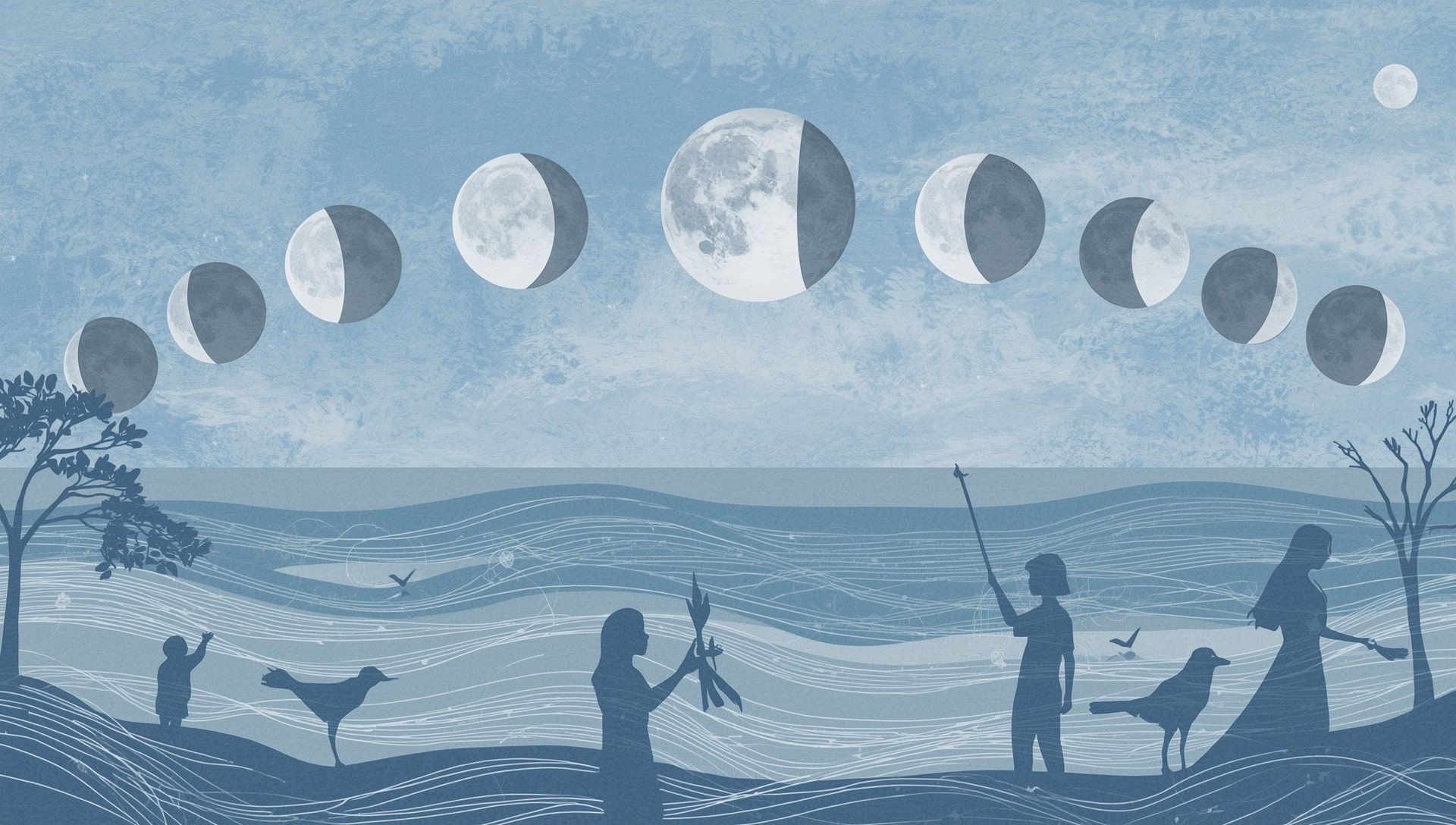 How moon phases affect tides and life rhythms
