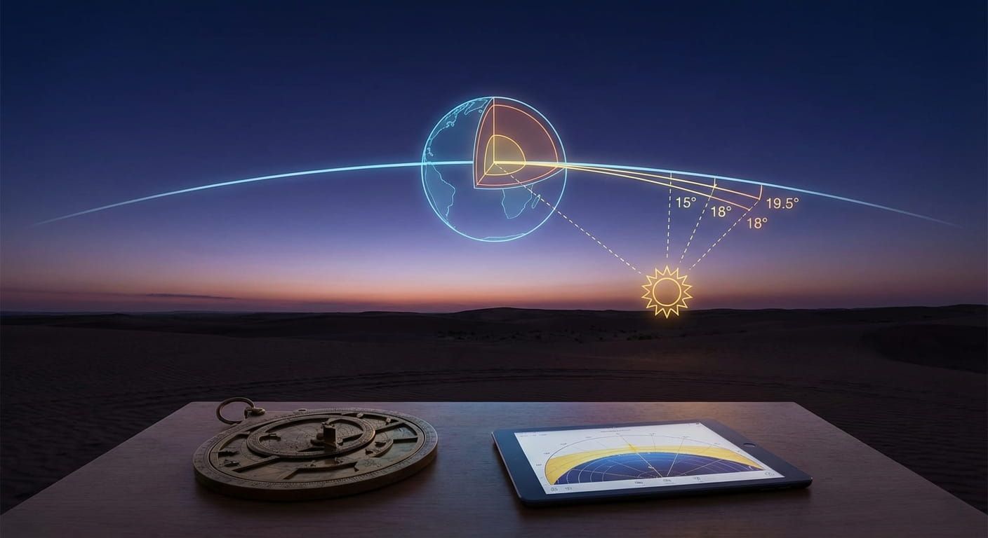 How to Calculate Fajr Prayer Time Using Twilight Angles