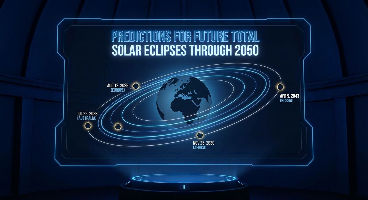 Predictions for Future Total Solar Eclipses Through 2050