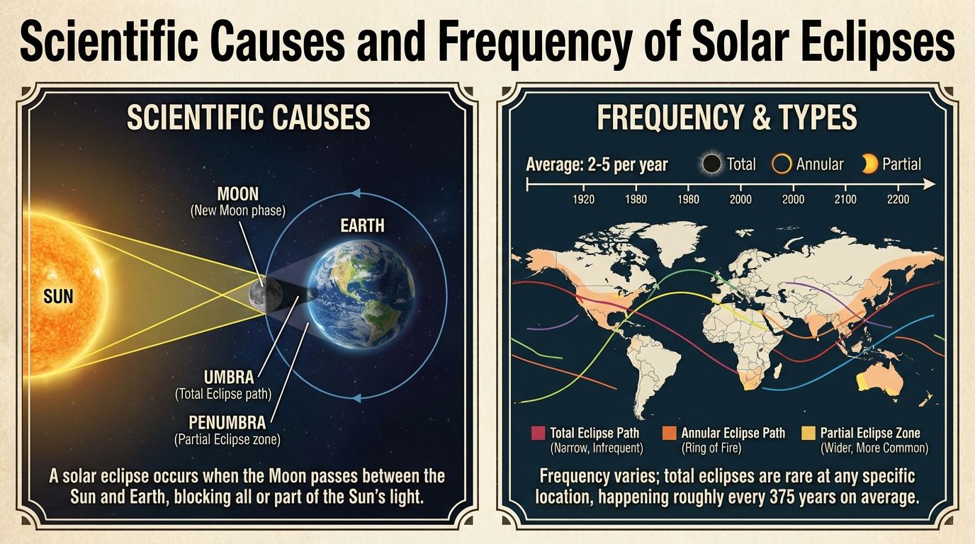 Scientific Causes and Frequency of Solar Eclipses