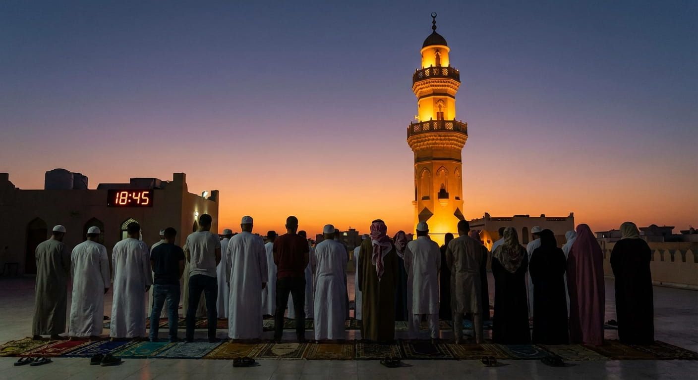 When Maghrib Prayer Begins After Sunset Each Day