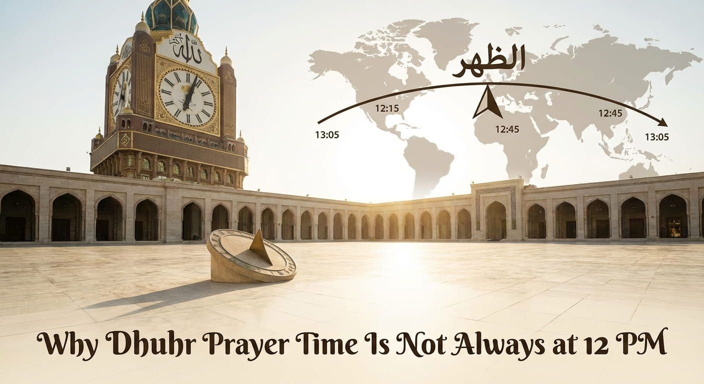 Why Dhuhr Prayer Time Is Not Always at 12 PM