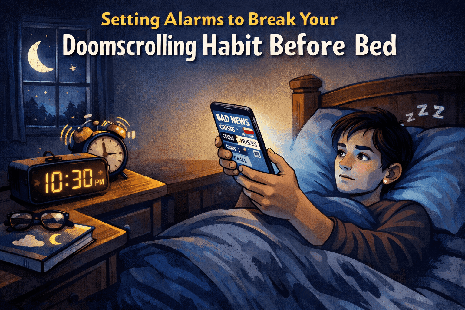 Set Alarms to Break Doomscrolling