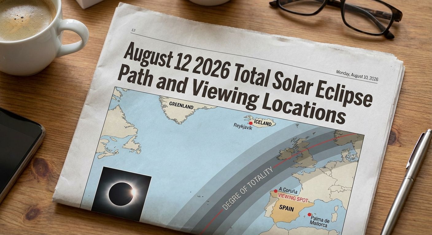 August 12 2026 Total Solar Eclipse Path and Viewing Locations