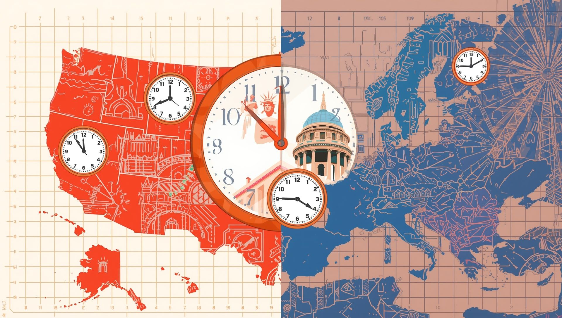 Upcoming DST Clock Changes for the United States and Europe