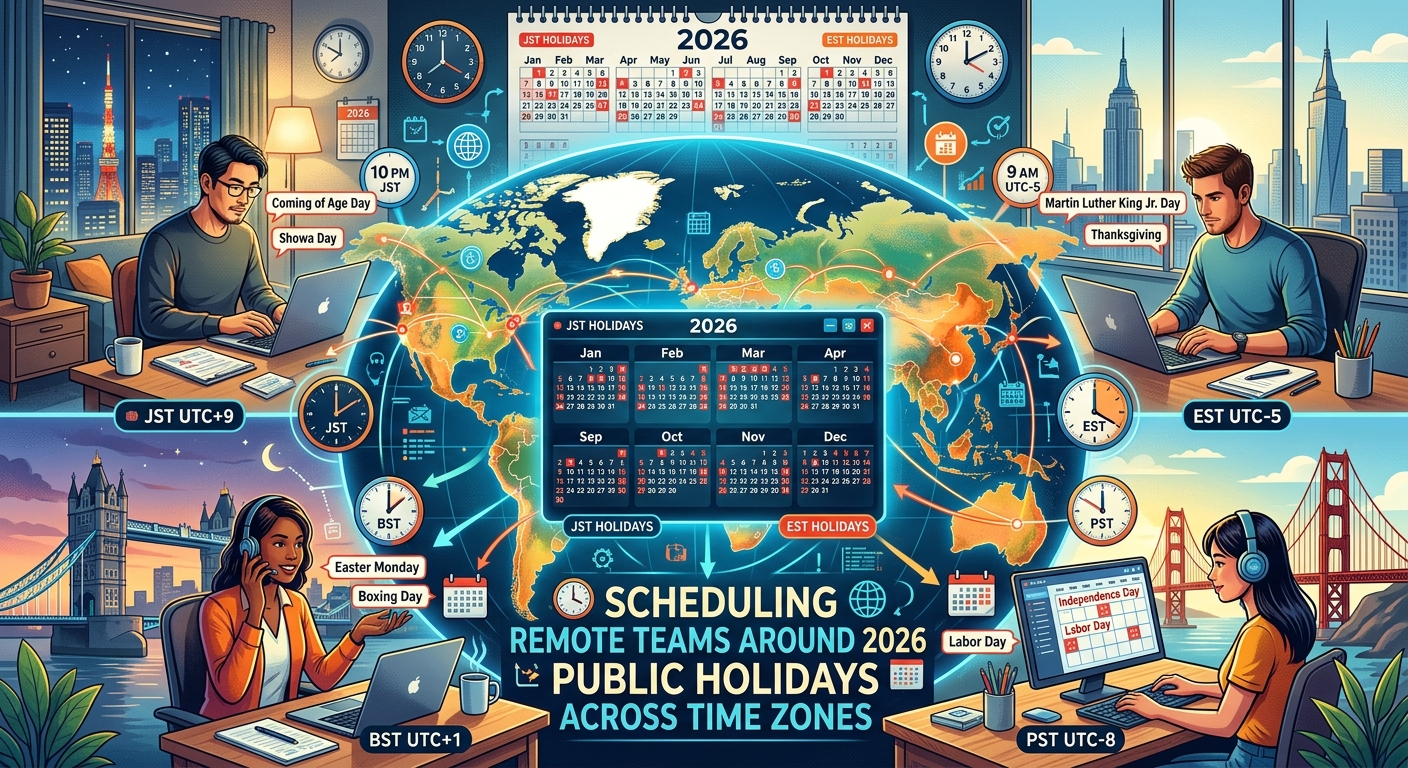 Scheduling Remote Teams Around 2026 Public Holidays Across Time Zones