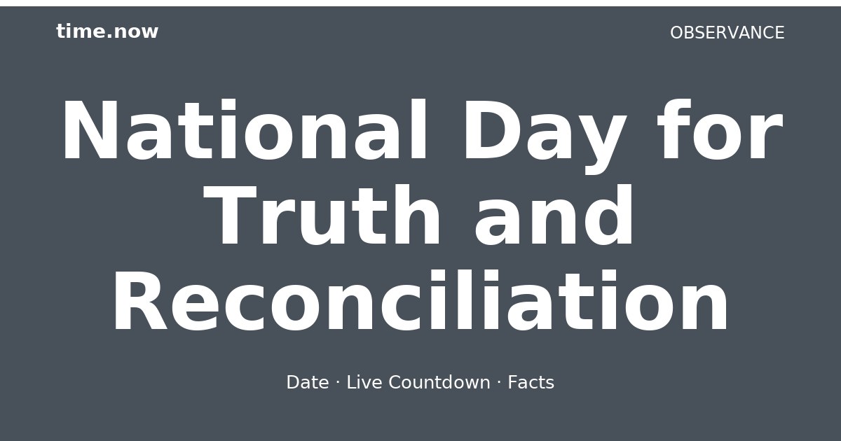 National Day for Truth and Reconciliation 2026 - Date & Live Countdown