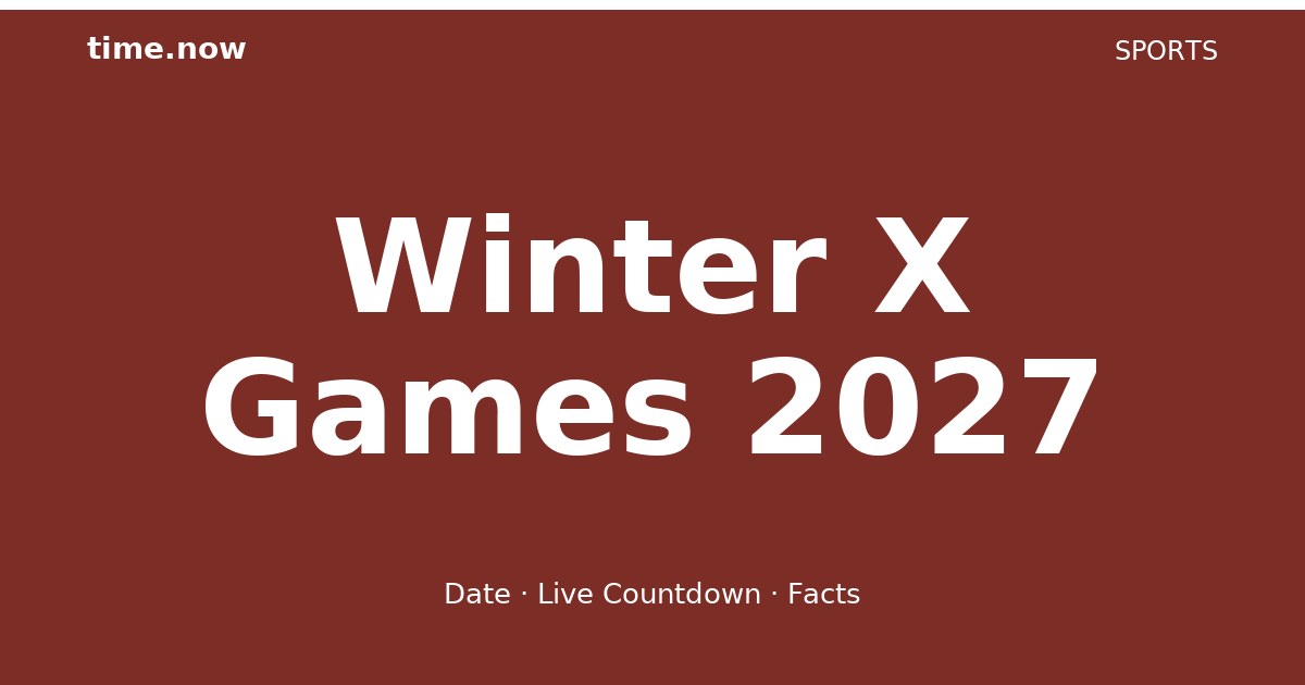 X Games 2027 Schedule