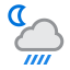 Pluie forte par moments